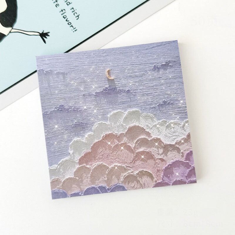 Landscape Landscape Sticky Notes Oil Painting Stereo Perception Sticky Note Paper Memo Pad Exquisite Note Pad Office Supplies