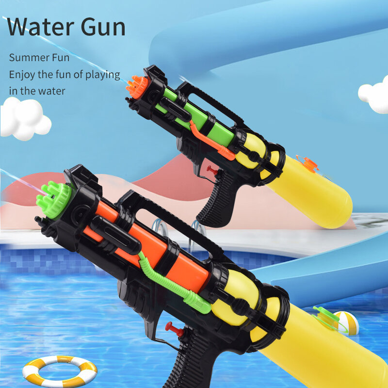 Pistola de agua de juguete para niños, prensa para pulverizar agua, playa al aire libre, piscina, juego de batalla de largo alcance, juguete de verano