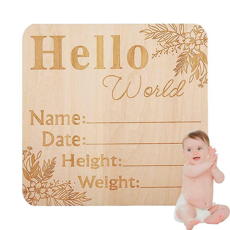 新生児の発表、記念品の赤ちゃんの名前、明らかな記号