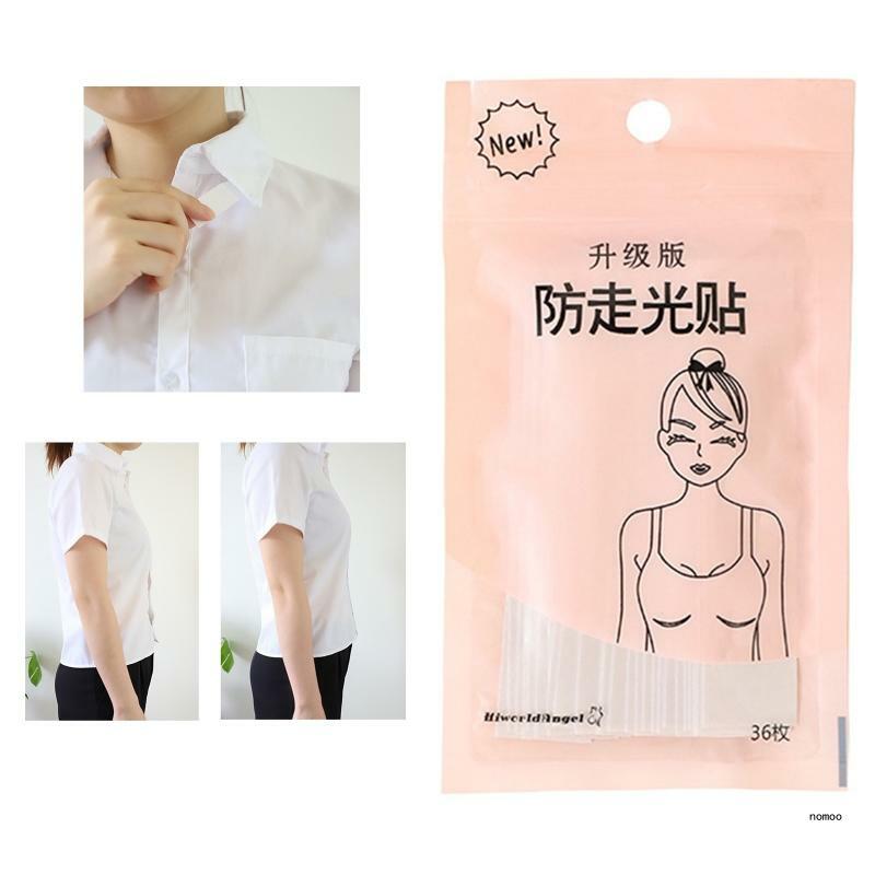 36Pcs Women Clear Double Sided Tape for Clothes Dress Blouse Collar Underwear Strap Body Skin Transparent