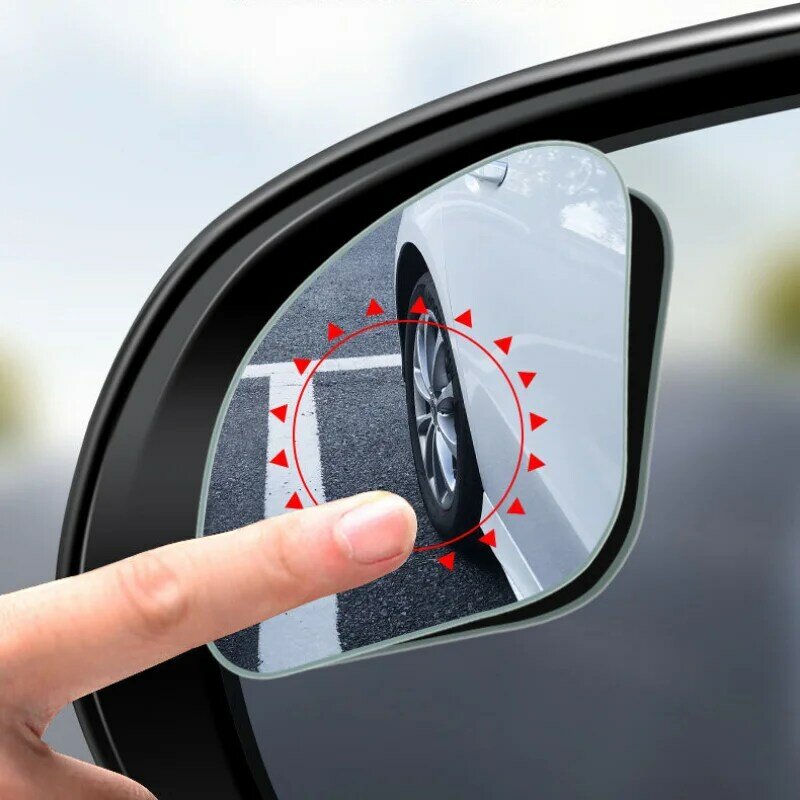 Espelhos de ponto cego para carro, 360 graus ajustável, setor grande angular, espelho convexo, carro auxiliar estacionamento espelho retrovisor, 2PCs