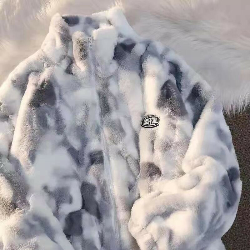Женская осенняя и зимняя плюшевая куртка, Повседневная Удобная двойная бархатная куртка с галстуком-бабочкой, на молнии, с воротником-стойкой, с карманами, теплые пальто, уличная одежда
