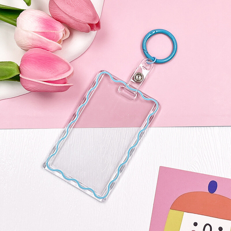 Transparent Acrylic Picture Frame ID Card School Supplies New Unisex Hard Plastic Work Card Holder Business Case Protector Cover