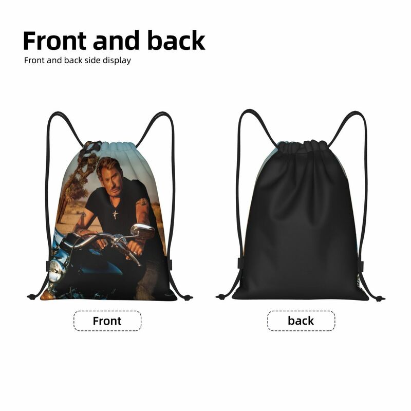 Рюкзак на шнурке для мужчин и женщин, портативная спортивная сумка для спортзала, тренировочный ранец для французского рок-певицы