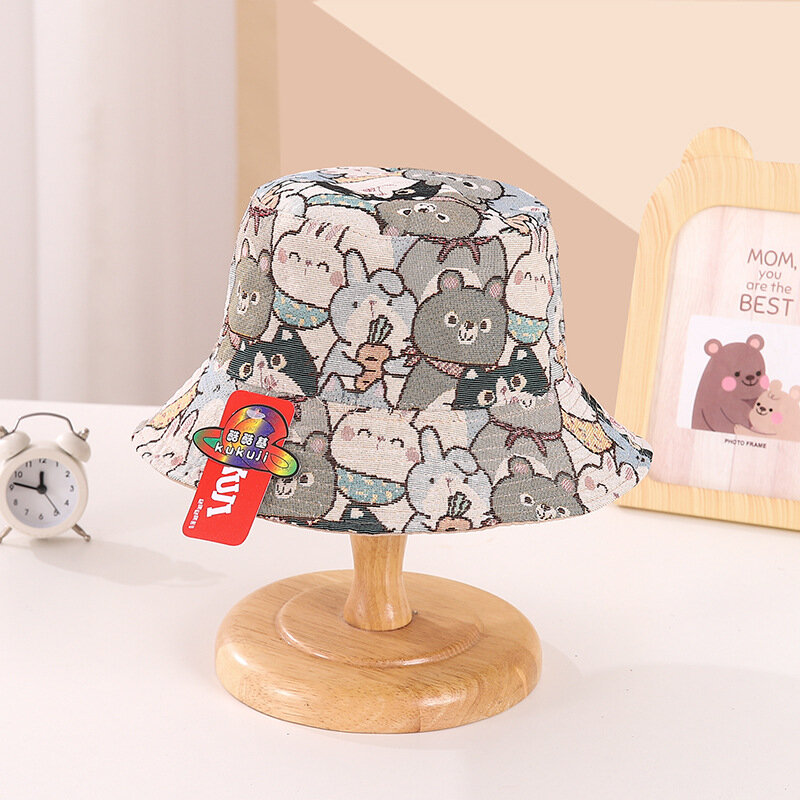 Chapeau de soleil imprimé dessin animé pour enfants, petit animal, chapeau de poisson Suffolk, mode personnalisée, loisirs, protection solaire, protection UV, nouveau
