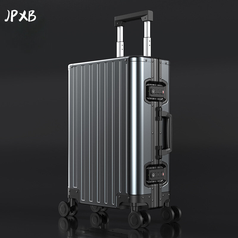 Maletas de viaje con ruedas para hombre y mujer, maletas de equipaje de gran tamaño con carrito de aluminio, envío gratis, Universal