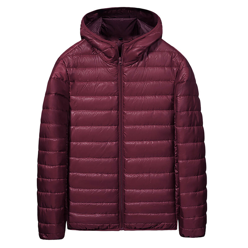 Jaqueta com capuz Windproof masculina, casaco de parka quente, leve, casacos casuais de algodão, monocromático jovem, outono, inverno, 2023