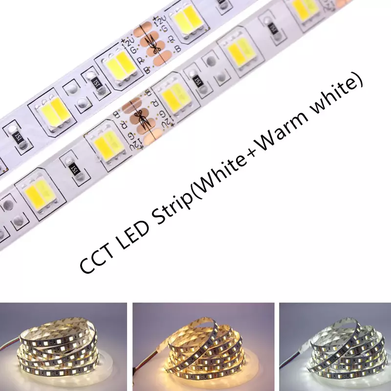 5M Lampu LED Strip SMD 5050 RGB RGBW (RGB + Putih) Rgbww (RGB + Putih) rgbcct Fleksibel Lampu LED String 5 M/300 LED 12V 24V Home