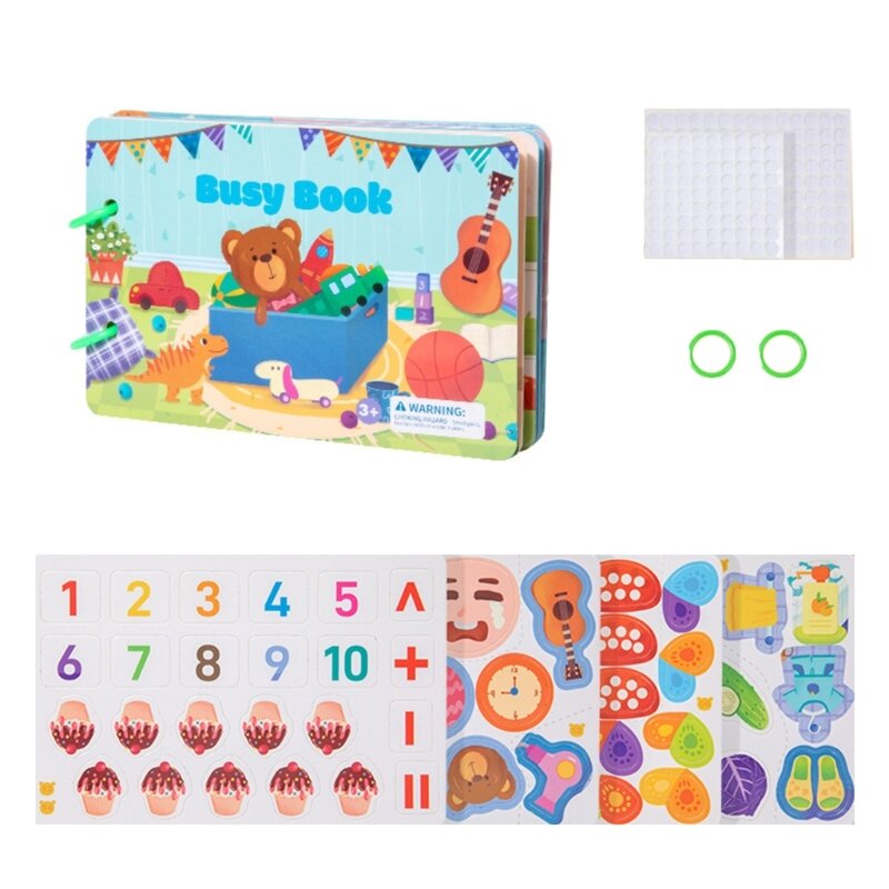 Baby Beschäftigt Buch Sensorischen Spielzeug Aktivität Zentren Tuch Buch Interaktive Lehr Spielzeug E65D