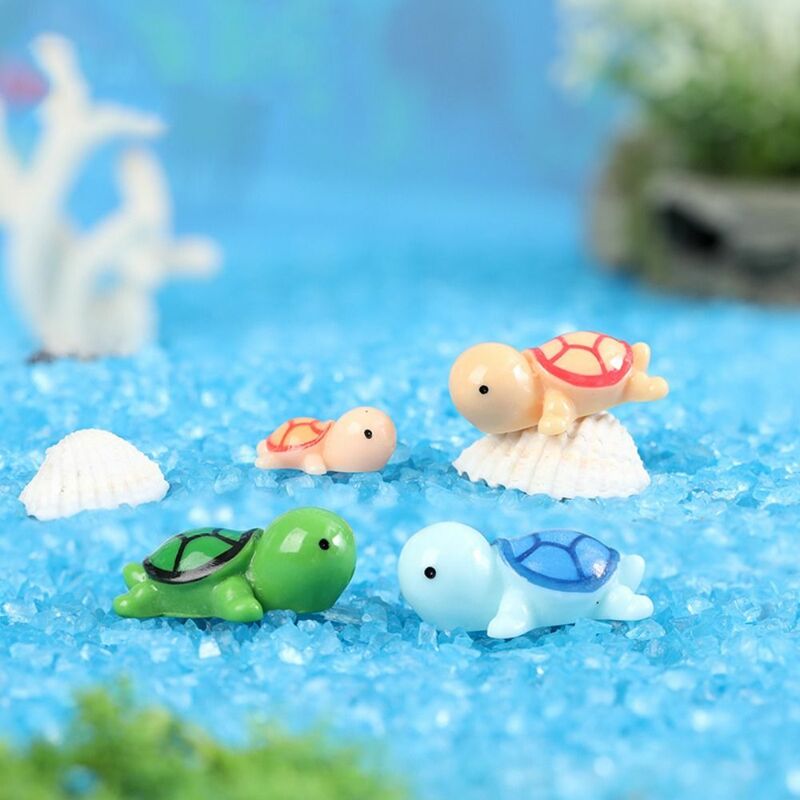 Miniatury żółwia pejzaż z ogrodem żywicy Mini lalka żółw Bonsai zabawka na prezent