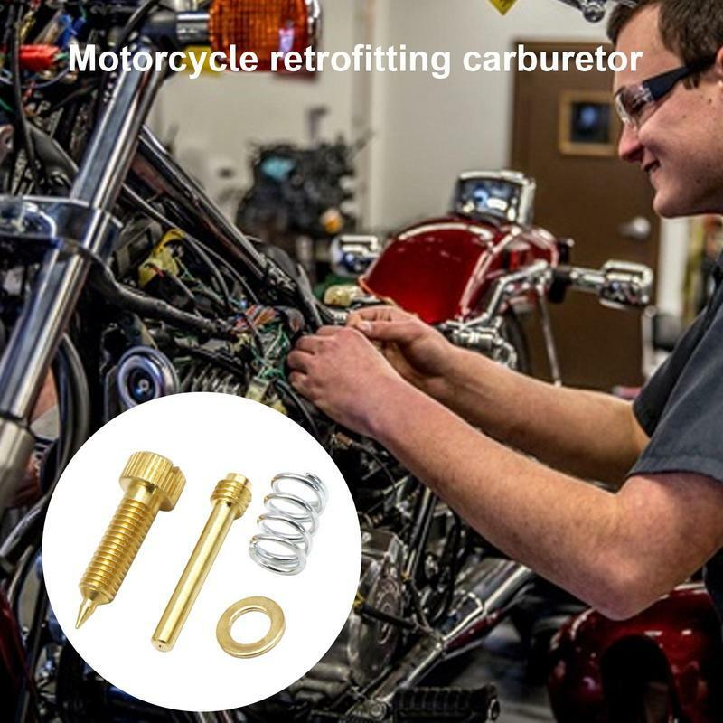 Kit de bocal carburador de motocicleta, bocal piloto, injetores principais de cobre, vários tipos de motocicletas, fácil instalação