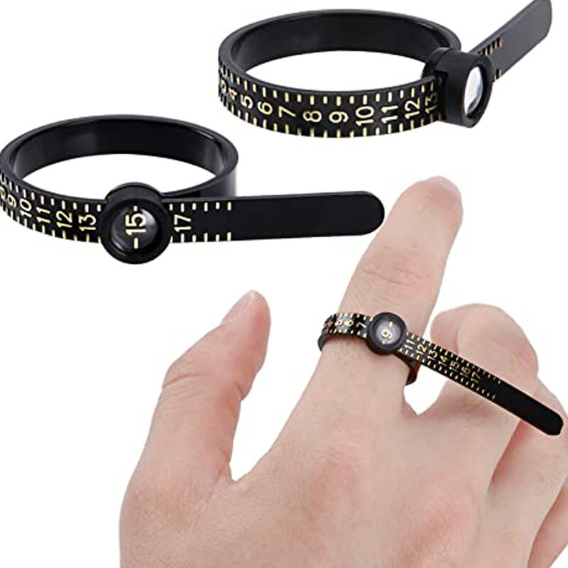 Ring Sizer Measuring Belt Fit UK/US/EU Official Finger Size Gauge Men Women Sizes Ring Meter Jewelry Accessories Reusable Tools