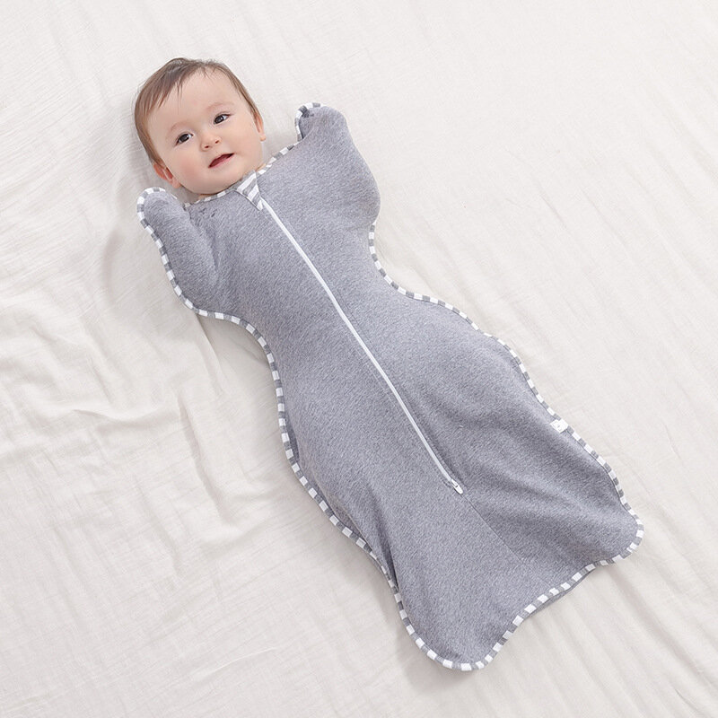 ผ้าห่อตัวเด็กทารกแรกเกิดถุงนอนผ้าฝ้ายนุ่มป้องกันตกใจ