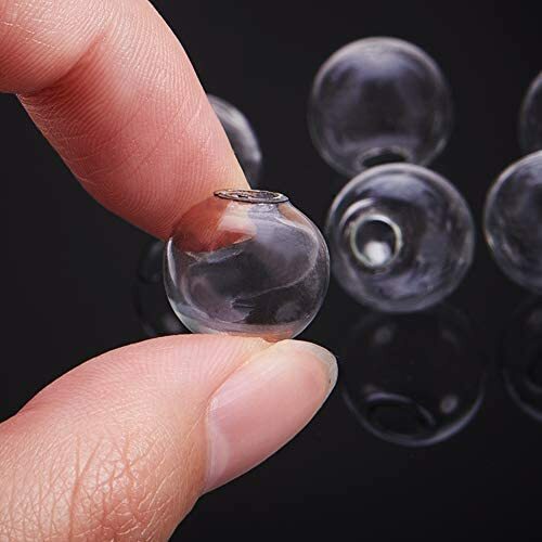 Minibotella vacía de cristal transparente para fabricación de joyas, colgante con tapa de 30 piezas y 8mm, 30/60 unidades