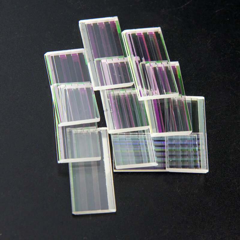 10 pçs retângulo prisma dichroic prisma vitral óptico experimento instrumento decoração para casa arte colar diy design