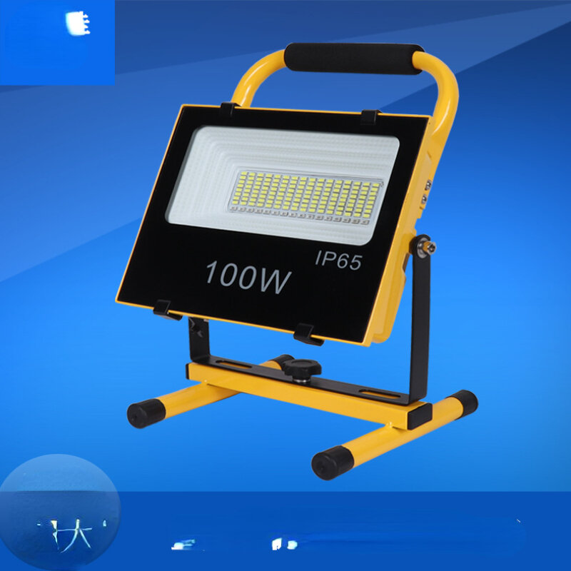 LED Portable Rechargeable Flood Light Mobile Outdoor Stall Portable Engineering Emergency Lighting Flood Light
