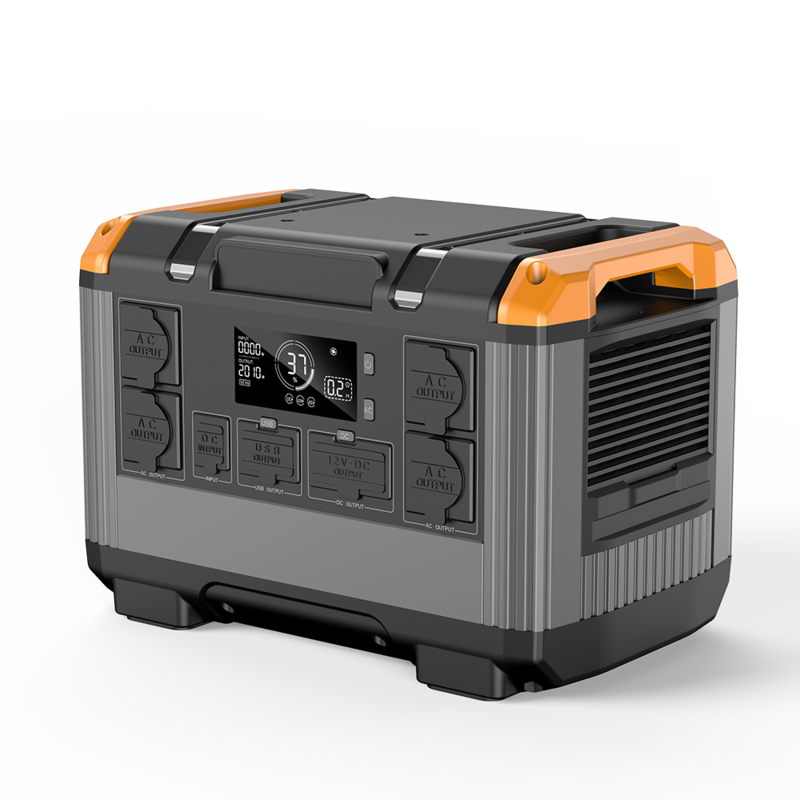 Fuente de alimentación de emergencia de 2400W, batería de energía de respaldo, onda sinusoidal pura portátil, 2016Wh