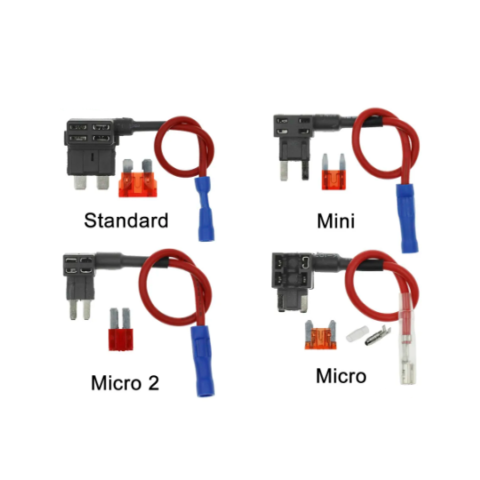 12V 24V MINI piccolo portafusibile per auto di medie dimensioni adattatore per rubinetto a circuito aggiuntivo con fusibile a lama ATM Micro Mini Standard 10A