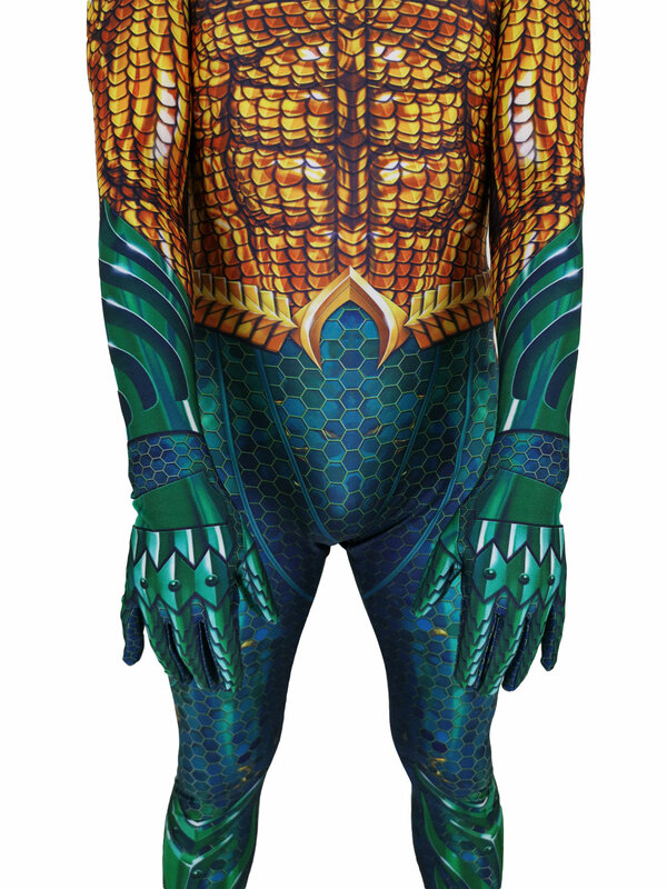 Halloween Aquaman Trang Phục Hóa Trang Siêu Anh Hùng Arthur Cà Ri Cao Cấp Orin Zentai Bodysuit Áo Liền Quần Người Lớn Trẻ Em