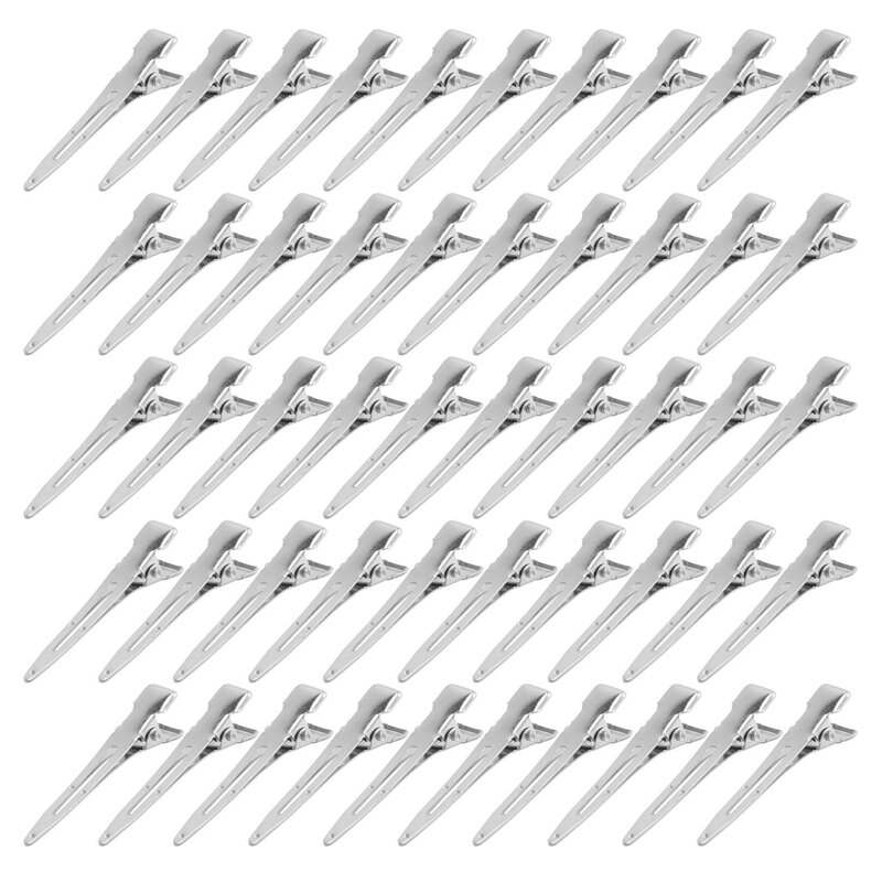 100 Stuks 45Mm Haarclips Meisje Haarstrikken Enkele Prong Alligator Clips Bobby Pin