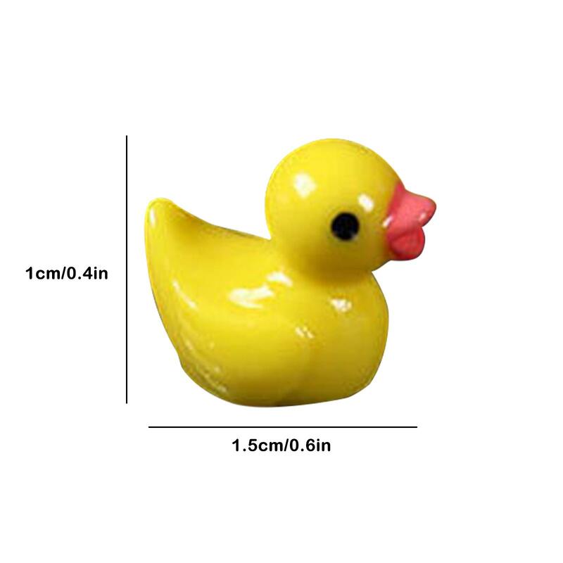 Mini Resina Tiny Ducks Figuras de animais em miniatura, Artesanato DIY, Micro Paisagem, Decoração de jardim e aquário, 100 unid, 200 unid