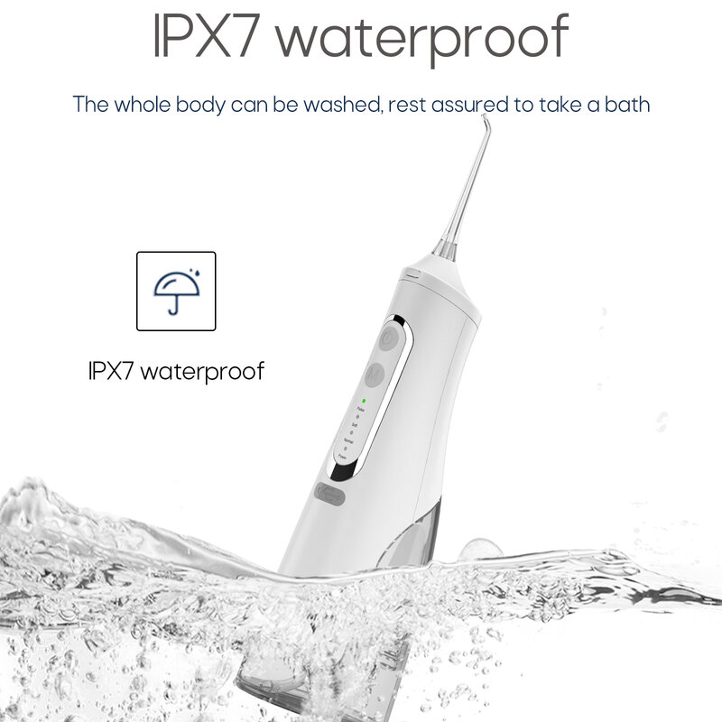 Munddusche USB Aufladbare Wasser Flosser Tragbare Dental Wasser Jet 310ML Wasser Tank IPX7 Wasserdichte Zähne Reiniger Reise