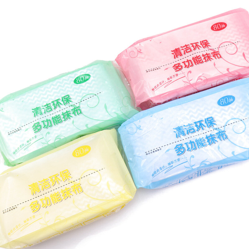 70Pcs Convenient Type Disposable Rags Kitchen Non-woven Fabrics Absorbent Non-oily Lazy Rags Dish Cloth Cleaning Towel