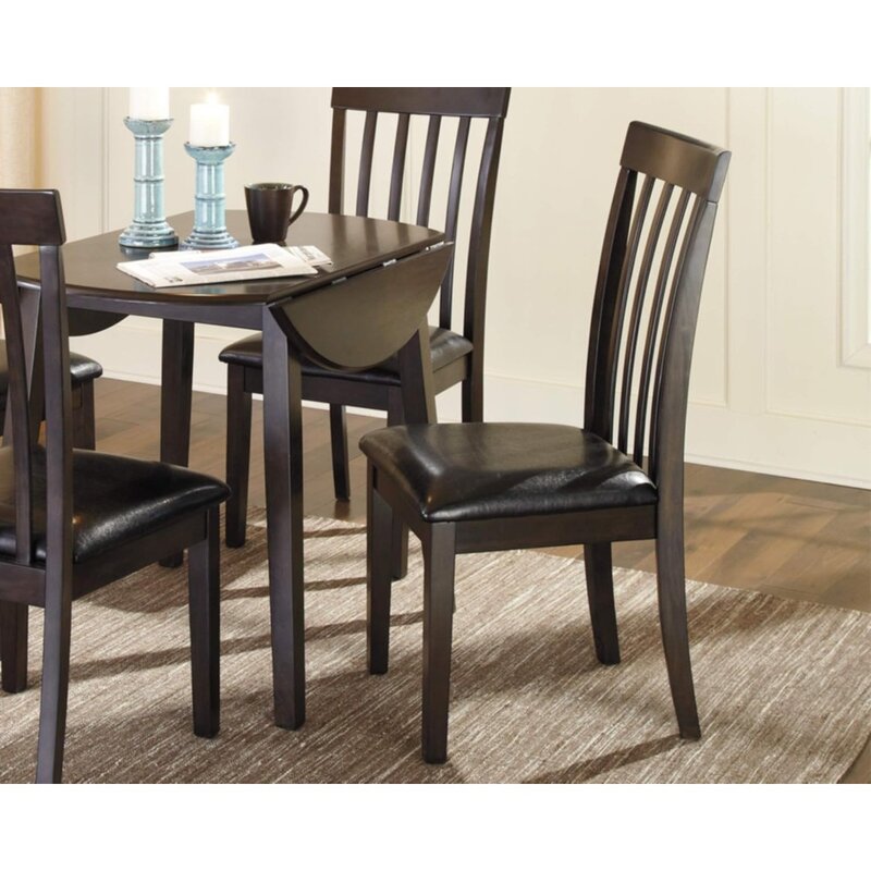 Hammis-Chaise de salle à manger à dossier rake, ensemble de 2 chaises marron foncé