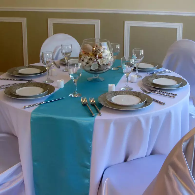 Camino de mesa de satén para decoración del hogar, mantel de 30cm x 275cm(12x108 pulgadas) para banquete, boda, evento