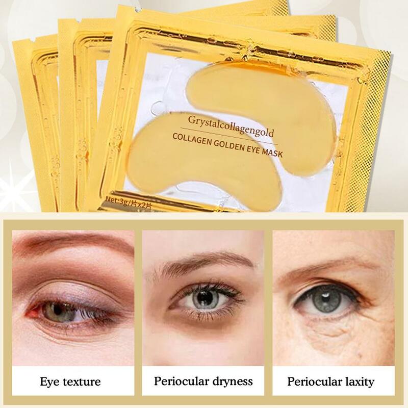 Colágeno Eye Mask com Patches de Cristal para os Olhos, Cuidados Com A Pele, Anti Rugas Cosméticos, Umidade Dark Circle Remover, 10PCs