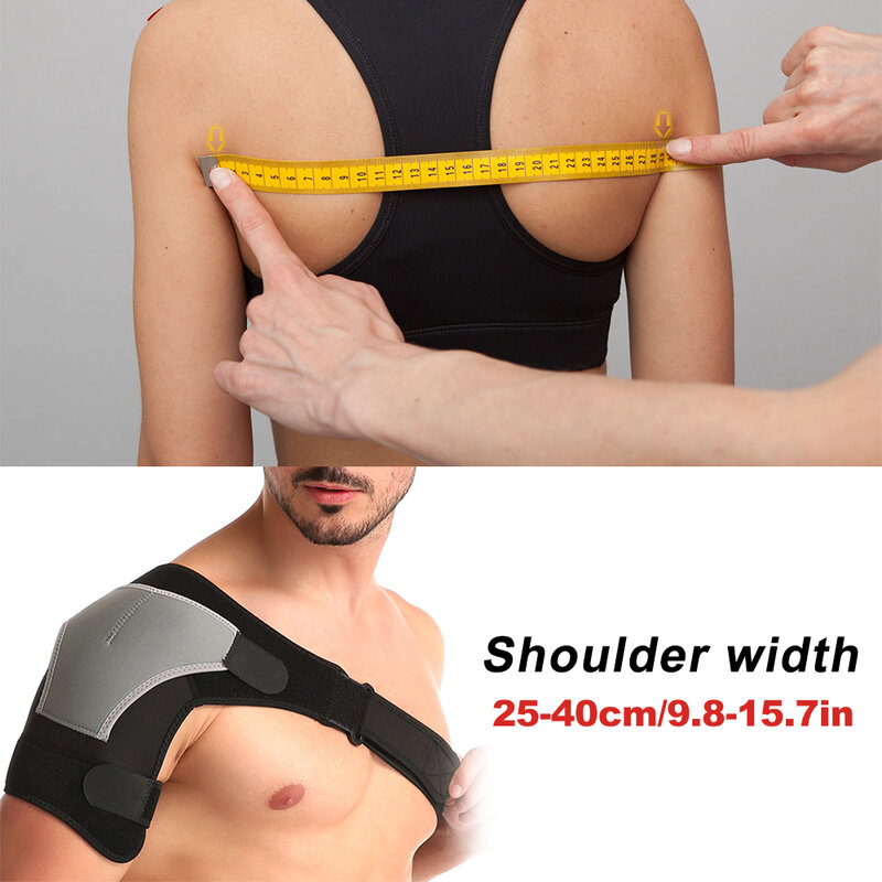 Soporte de compresión ajustable para hombro, 1 piezas, soporte para paquete de hielo para lesiones, previene el dolor de esguince, Tendinitis y Bursitis