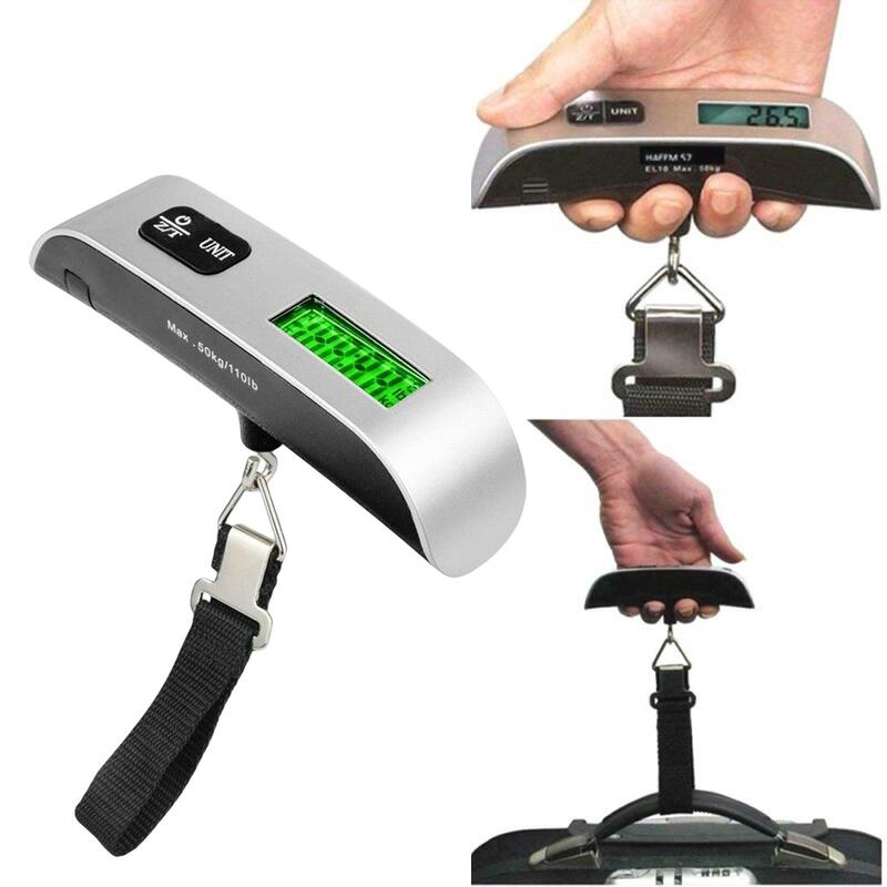 Digital Luggage Scale 110lb /50kg Portable Travel LCD Display for Outdoor