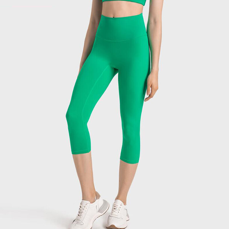 Брюки-Капри, леггинсы, женские брюки, тренировочные Сексуальные облегающие дышащие эластичные спортивные брюки с высокой талией для девушек