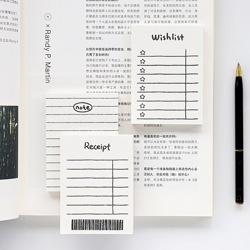 50 Stück Einfachheit niedlichen Stile Notizblock kreative Haft notizen Buch Scrap booking Dekoration kleinen Notizblock Büromaterial
