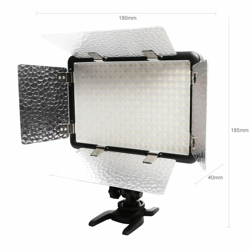 Lâmpada LED de vídeo para filmadora DV, bateria e carregador, LED308C II, LED308, 3300K-5600K, NP770, Novo