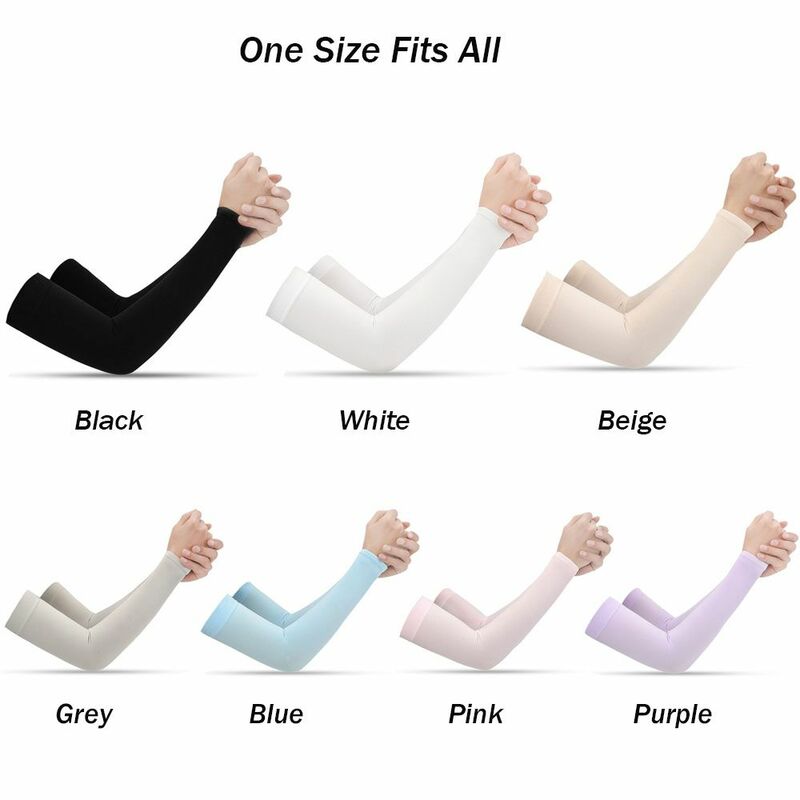 1Pair Unisex Arm Sleeves Warmers Sports Sleeve Sun UV Protection Hand Cover Cooling Warmer Running Fishing Cycling Arm Sleeves