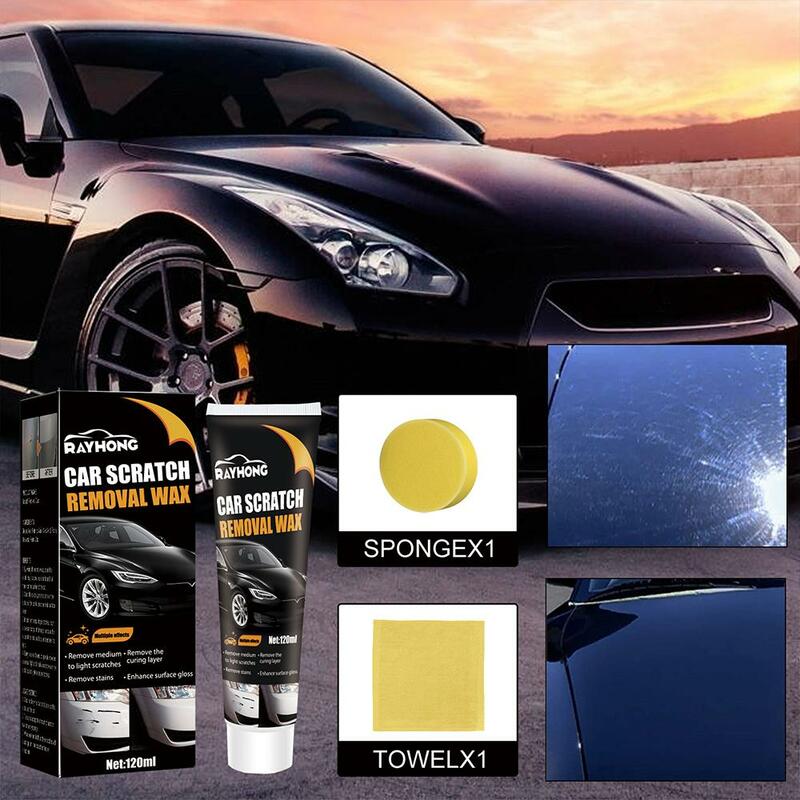 Naprawa zarysowań samochodowych pasta 120ml złożona wosk zadrapania samochodu pasta do naprawa samochodów naprawy polerowania produkt do usuwania farby pielęgnacja J1R9