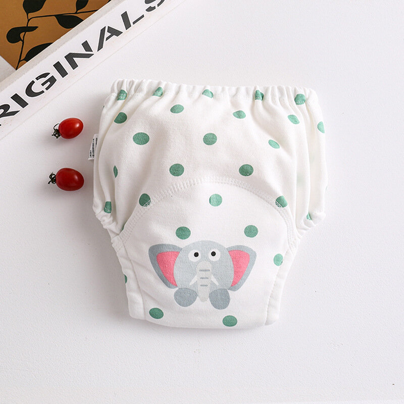 Korean Style Cute Cotton Baby Waterproof Training Pants New Baby Diaper Infant Washable Shorts Panties Nappy Changing Underwear