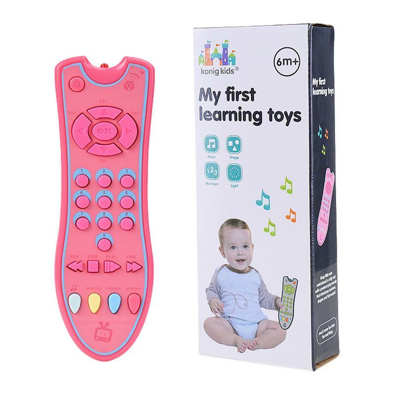Toy TV de controle remoto com luz e sons para bebês, brinquedos educativos para bebês, aprendizado pré-escolar eletrônico, 3