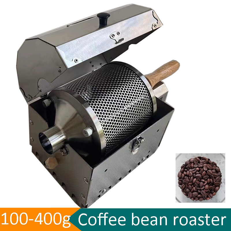 Аппарат для запекания кофейных зерен, жаровня, термостойкая машина для запекания кофе, 100-400 г