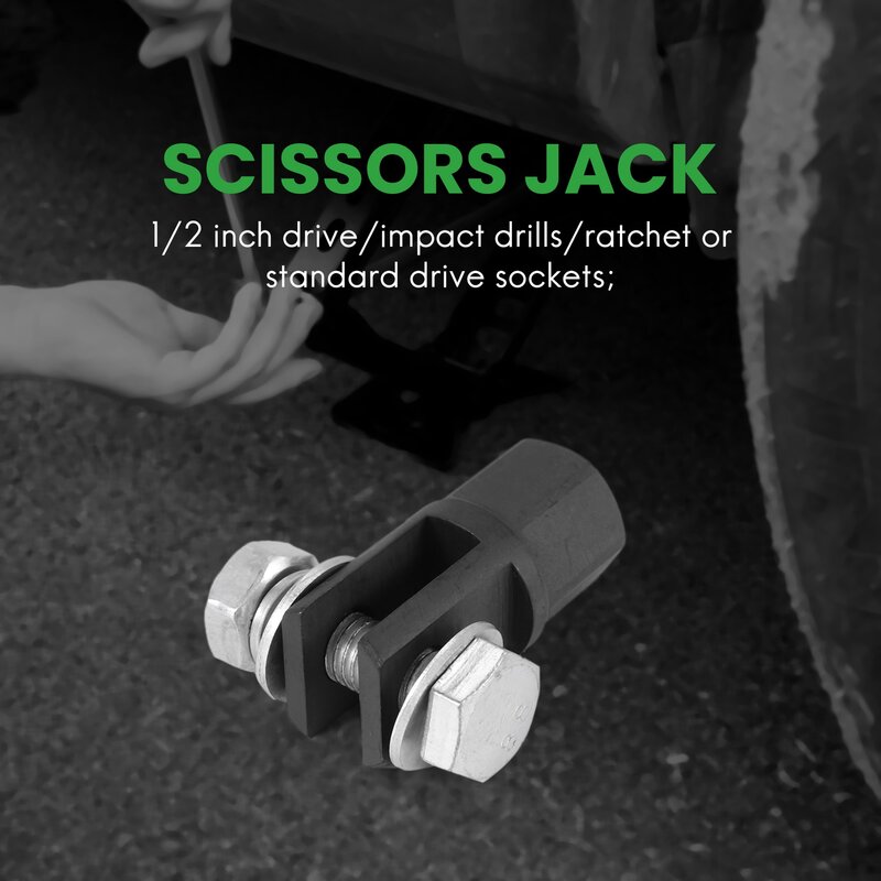 Adaptador Scissor Jack, Impact Wrench Tools, Use com 1 ou 2 Polegada Drive, IJA001