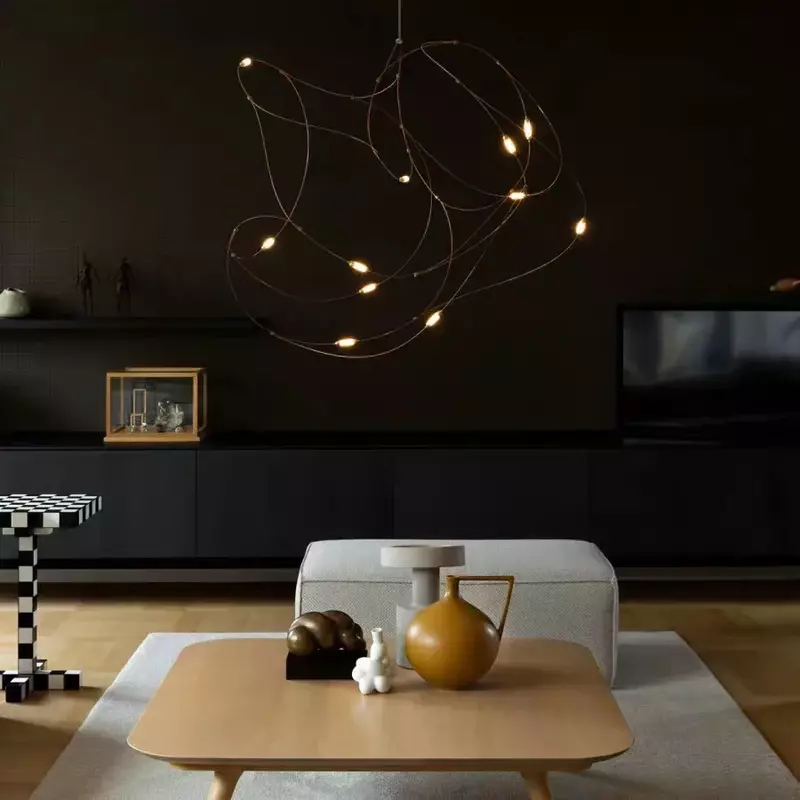 Moooi-Lâmpada Nordic Firefly Art Deco, Lustre de Rebanho, Design Minimalista de Engenharia, Luzes de Luxo, Hotel e Sala Criativa