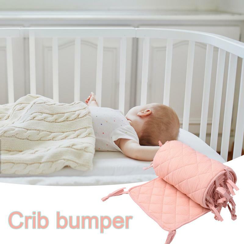 Cloth Crib Bumpers Breathable Crib Bumper Covers For Girls Safe And Anti-Fall Crib Bumper Shield Children's Head Protection