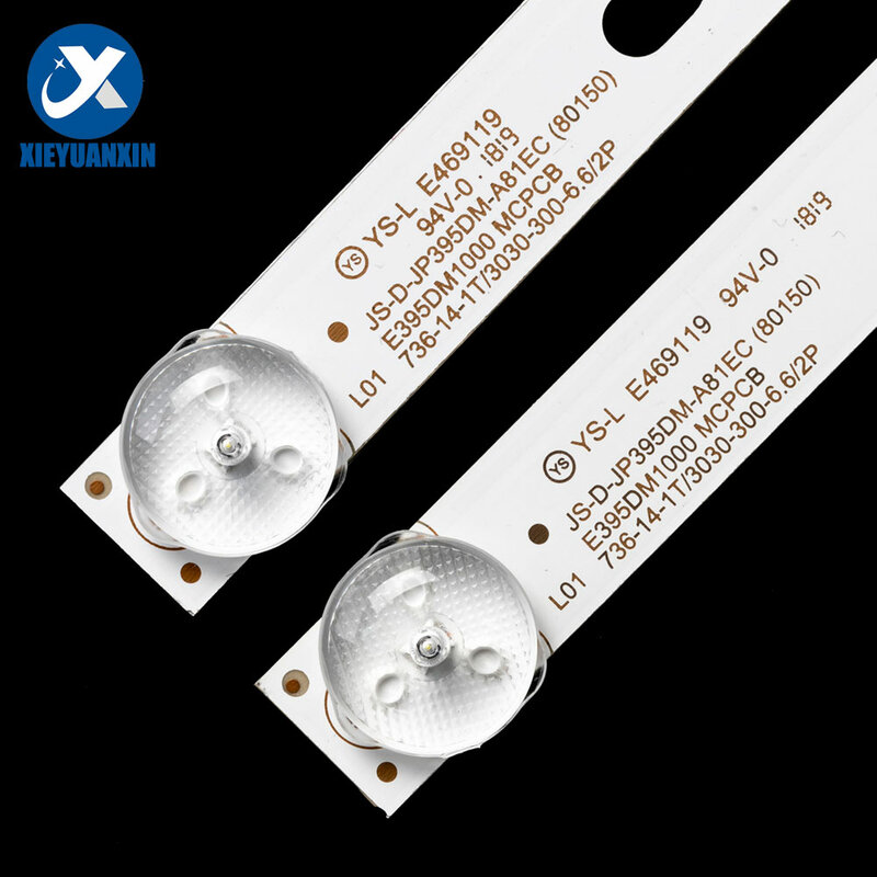 LED TVバックライトストリップ,736mm,6V,1.5W,40インチ,JS-D-JP395DM-A81EC 3ピース/セット,395dm1000