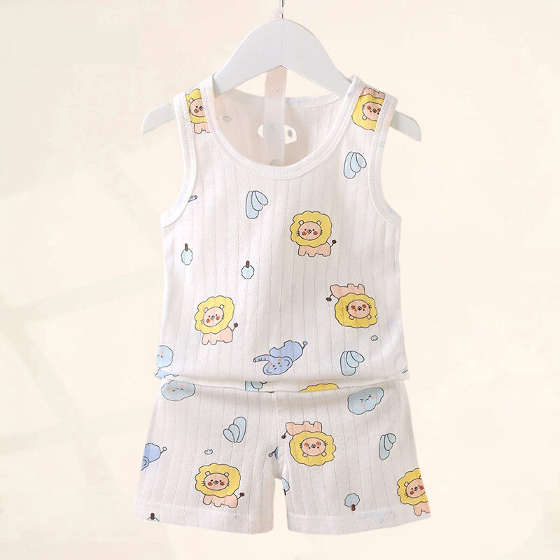 T-shirt imprimé en coton pour mère et enfant, ensemble de shorts mignons et respirants pour garçon et fille