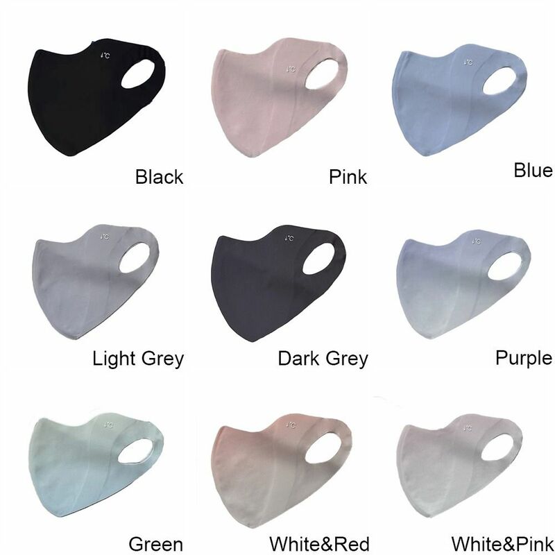 Masker Wajah anti Ultraviolet, multiwarna, hadiah, masker olahraga 3D, masker tabir surya, sutera es