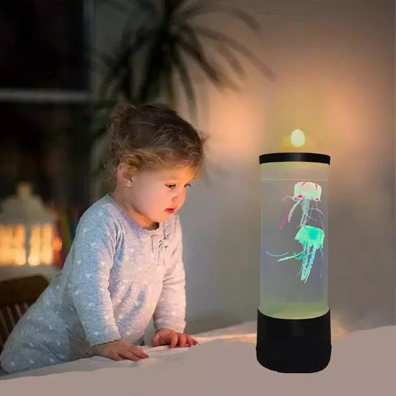 New Hot-selling Medium Remote Control Jellyfish Lamp Led Colorful Color Changing Star Atmosphere Table Lamp 16 Colors
