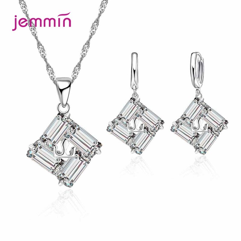 0.01USD Super Deal Genuine 925 Streling Silver Jewelry Sets Women Girls Wedding Party Fine Jewelry Accessory Multiple Style
