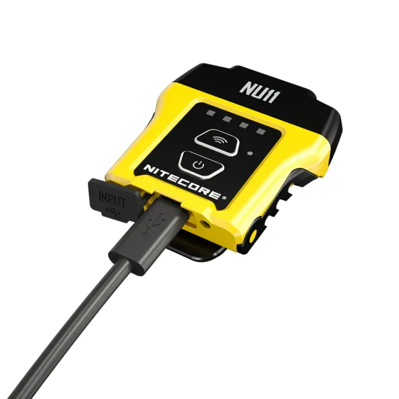 Nitecore Clip-on Clip-on Cap Light, Sensor IR Inteligente Recarregável, 150Lumens, Construído em 600mAh Bateria, NU11