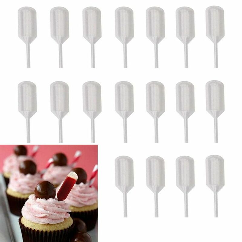4ml Cupcakes Pipettes Accessories Mini Disposable Liquid Droppers Transparent Transfer Pipettes
